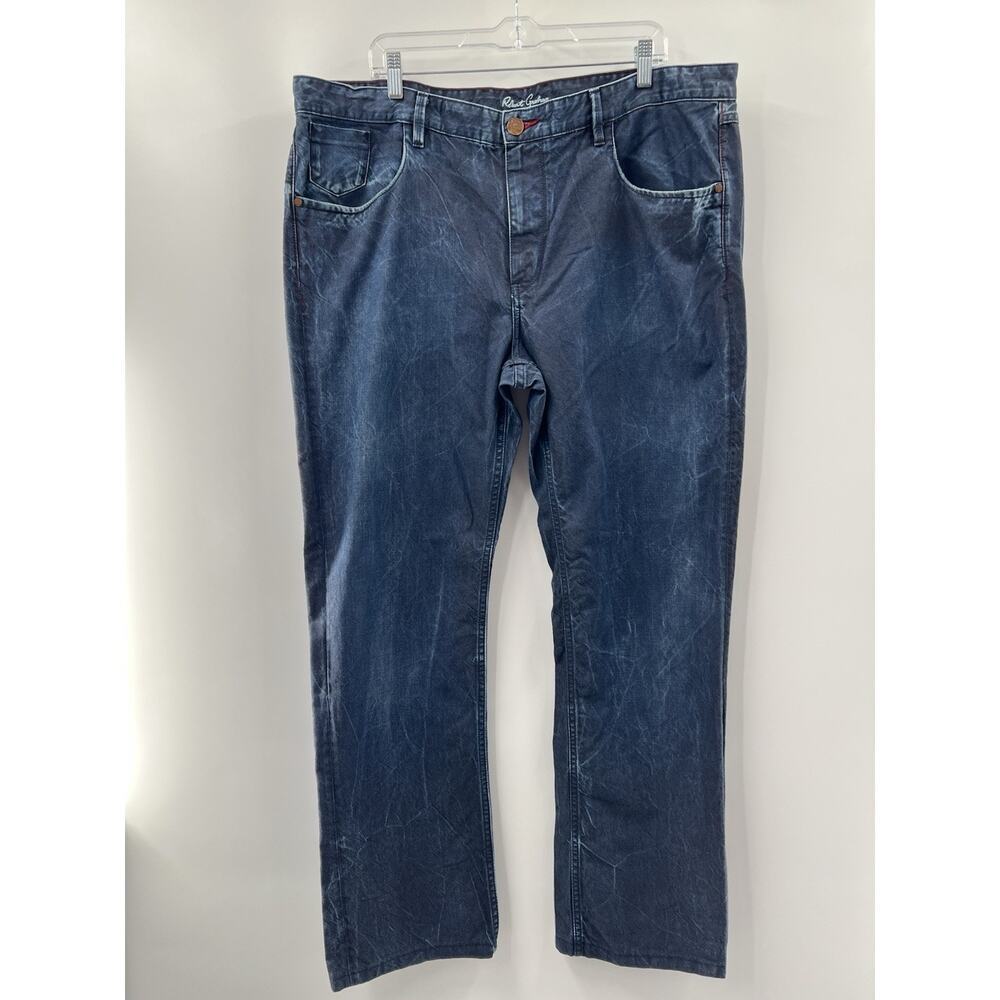 Robert Graham Men’s Dark Wash Classic Yates Denim Jeans Zip Fly Size 40 X 30